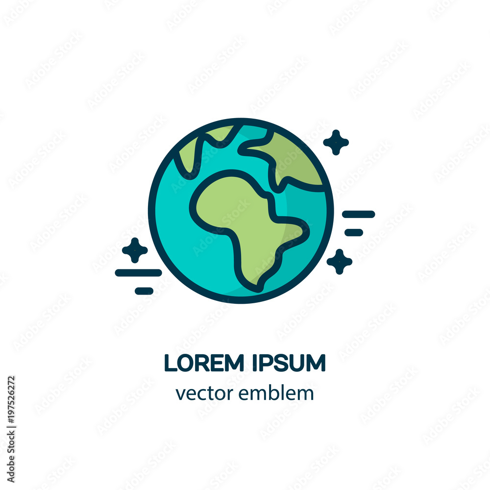 Planet icon white background. Planet icon white background.