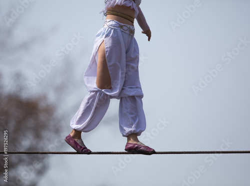 The girl the tightrope walker