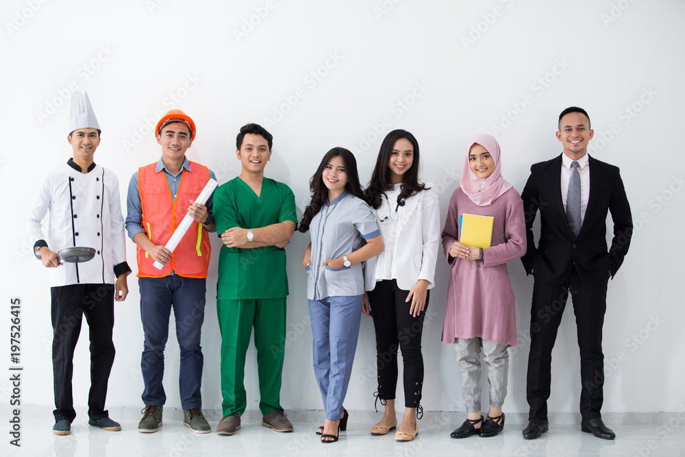 Fototapeta premium Portrait of various professions