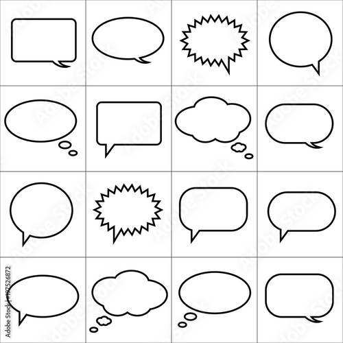 Speech bubbles icons 