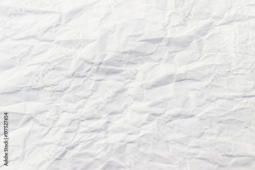 White crumpled Paper Texture. Abstract Background