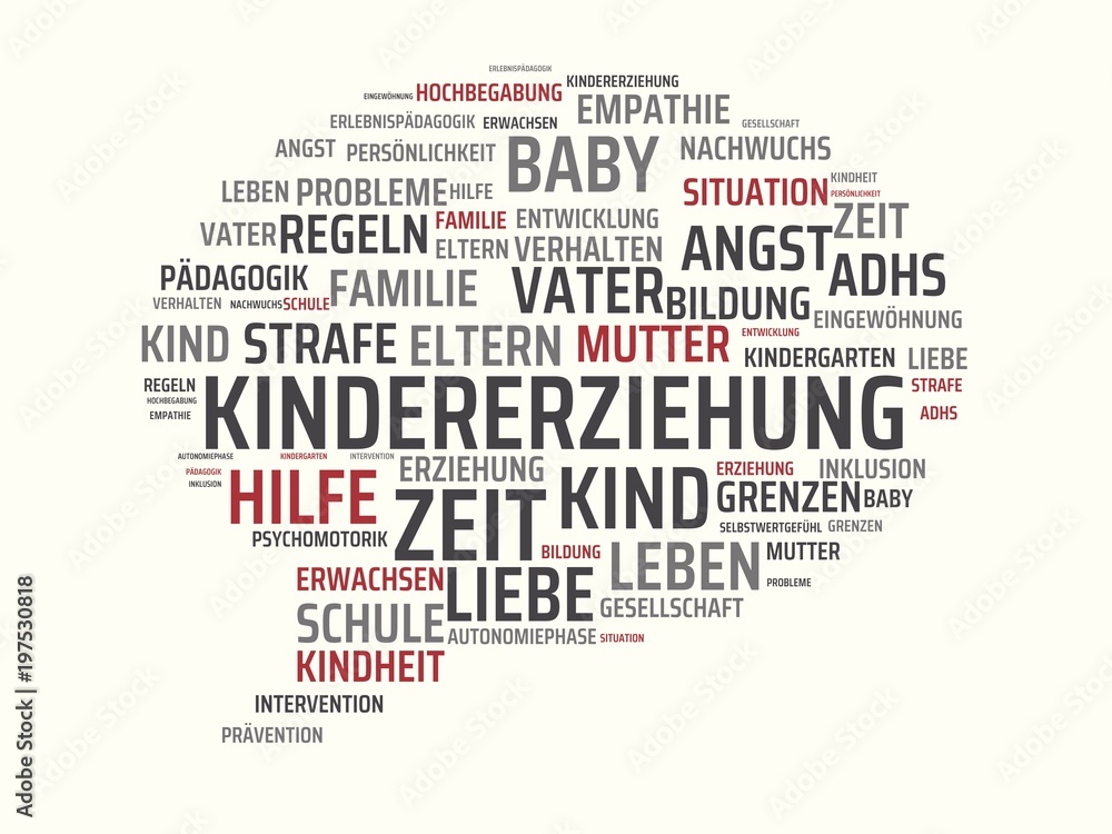 KINDERERZIEHUNG - Bilder mit Wörtern aus dem Bereich Kindererziehung, Wort, Bild, Illustration KINDERERZIEHUNG - Bilder mit Wörtern aus dem Bereich Kindererziehung, Wort, Bild, Illustration