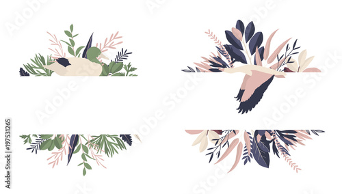 Maison de fleurs. Flowers and florals geometric frames #3