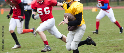 american football game - players in action