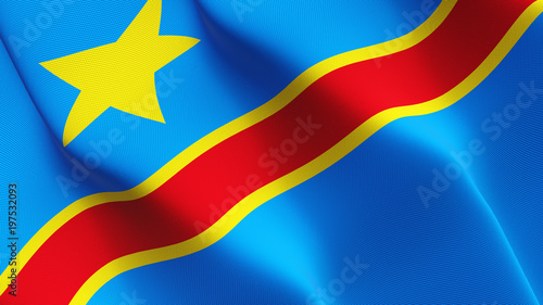 Foto Democratic Republic of the Congo flag waving loop