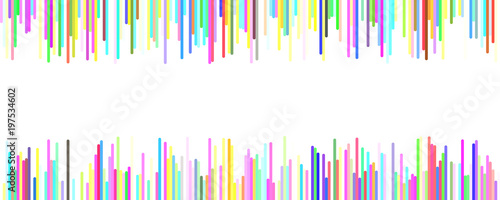 Banner background template design - horizontal vector graphic from vertical rounded stripes on white background