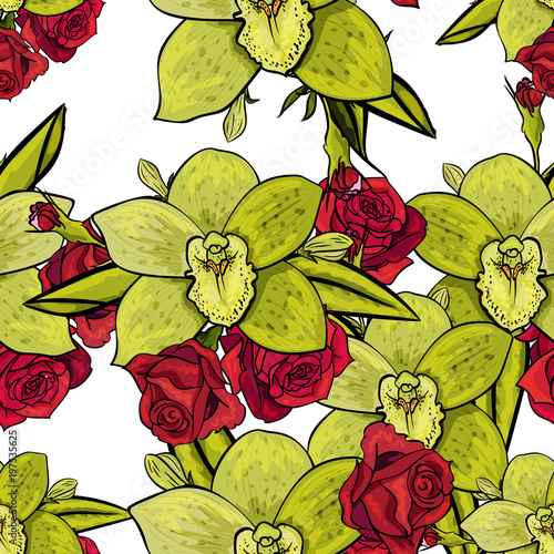 vector seamless flower pattern