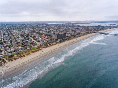 Aerial view of La Jolla Palisades park, San Diego, CA © jovannig
