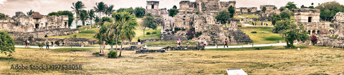 Famous archaeological ruins of Tulum in Mexico