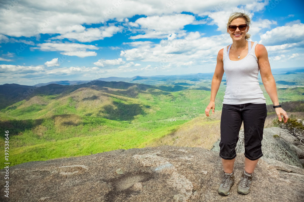 Woman Hking in Shenandoah National Park Woman Hking in Shenandoah National Park