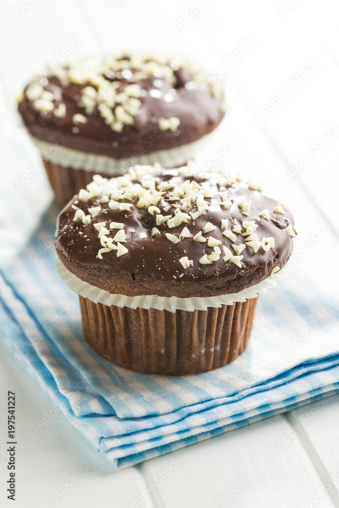Tasty chocolate muffins.