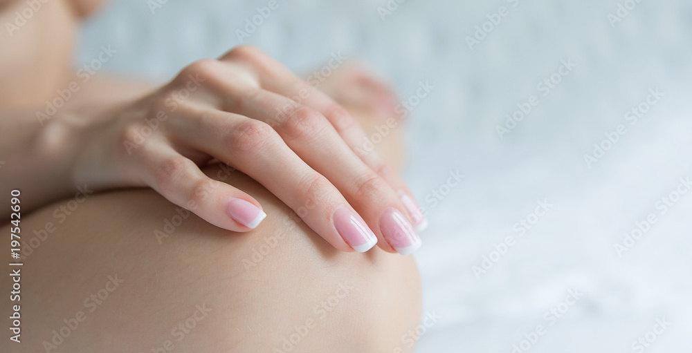 Beautiful Female Hands, Manicure clean concept