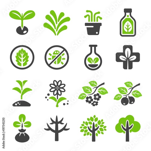 plant icon set