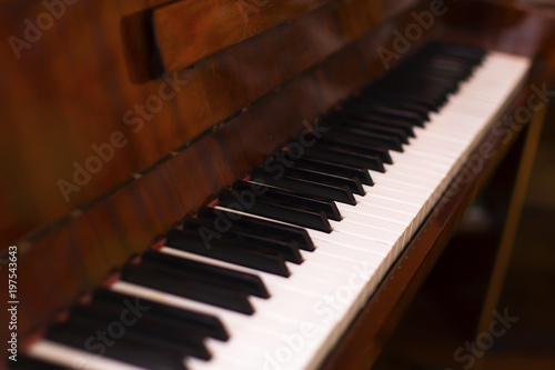 piano keys, old and vintage