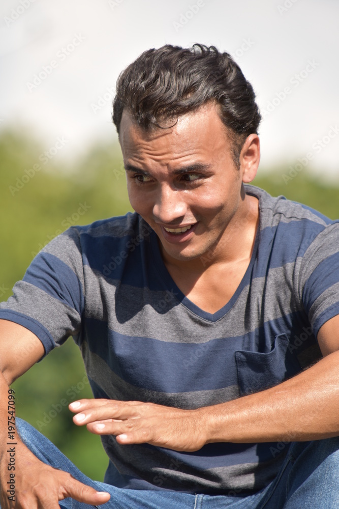 Young Male Having Fun