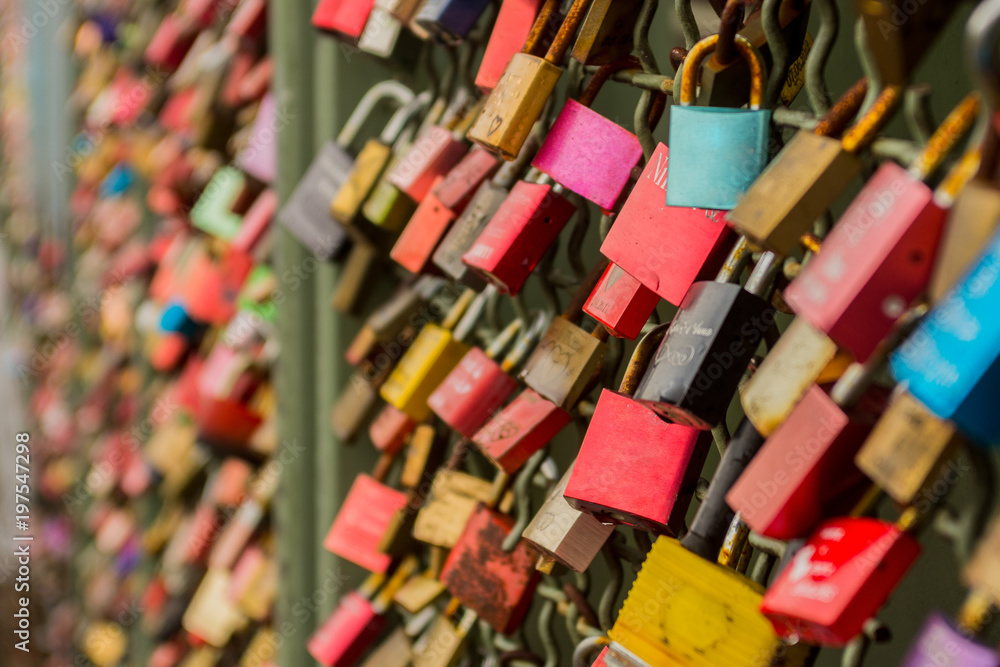 Love Locks on a Bridge in Cologne
