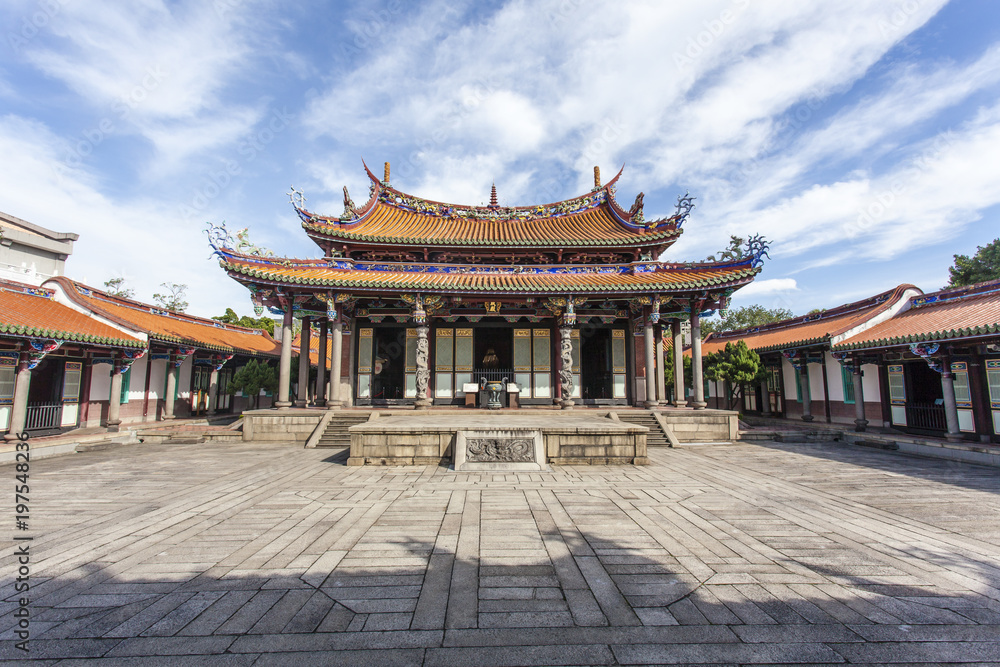 Fototapeta premium Courtyard of the Temple of Confucius in Taipei, Taiwan (Asia)