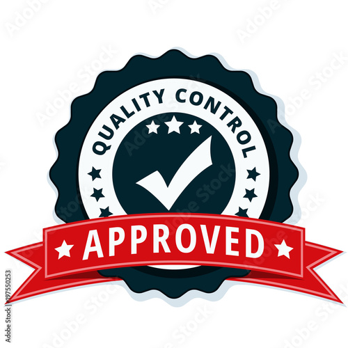 Quality Control Checkmark label illustration