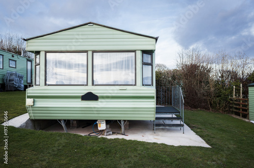 static caravan on a site in wales