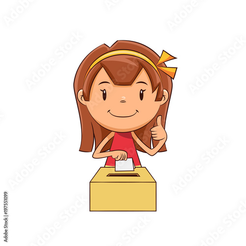 Girl voting