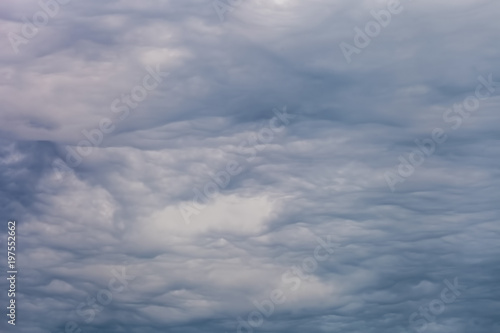 Fototapeta Naklejka Na Ścianę i Meble -  Dramatic evening sky with blue clouds