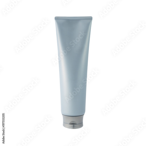 Konstfotografi light blue cosmetic tube