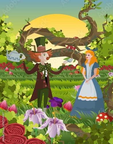 alice and mad hatter classic tale