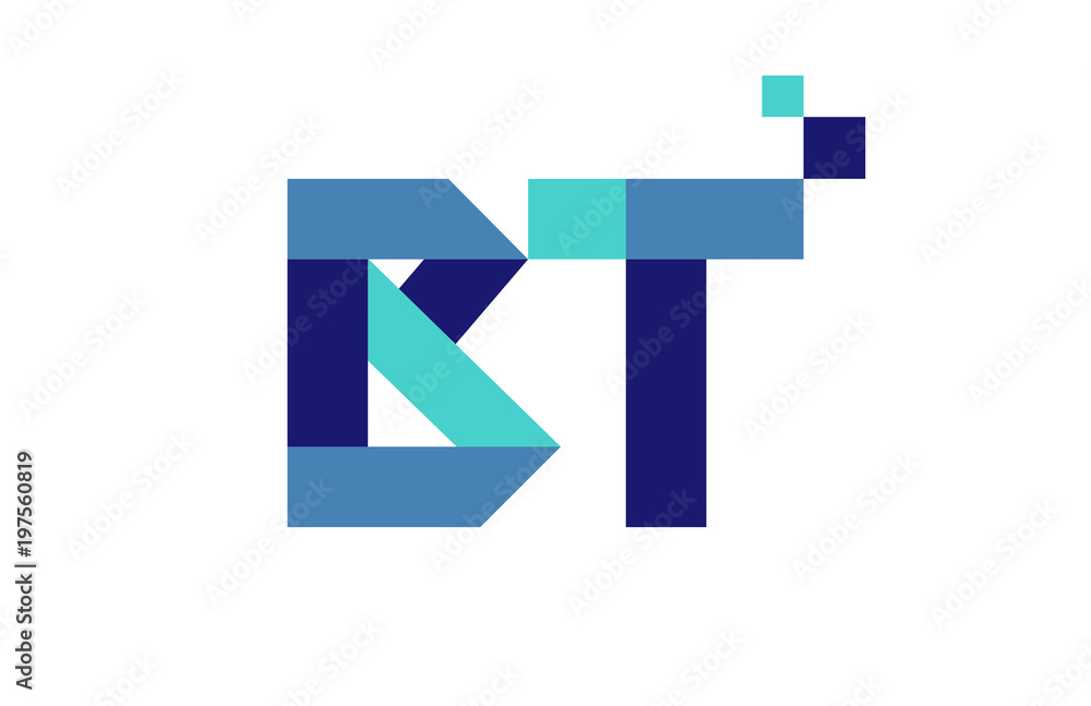 BT Digital Ribbon Letter Logo BT Digital Ribbon Letter Logo