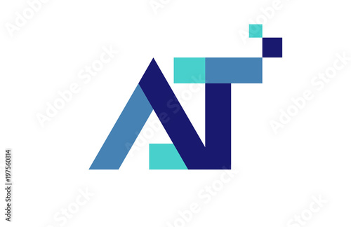 Free Download AT Digital Ribbon Letter Logo  - GFXLoad