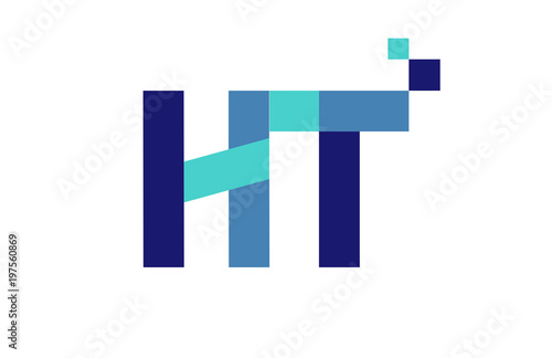 Free Download HT Digital Ribbon Letter Logo  - GFXLoad