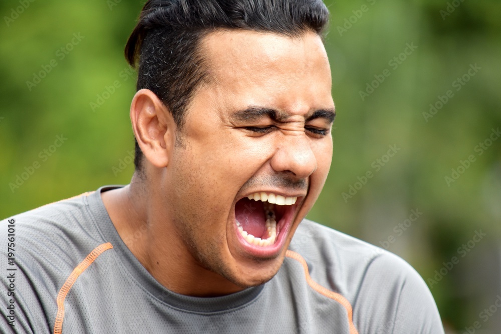 Fototapeta premium Stressful Athlete Person