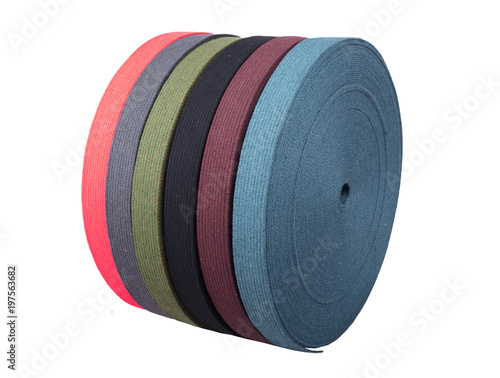 Cotton tape - roll textilies. photo