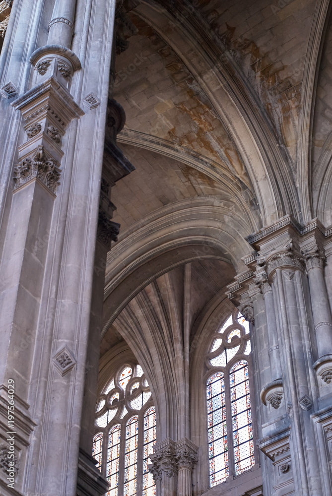 Columns and Window, Church of Saint Eustache, Paris, France