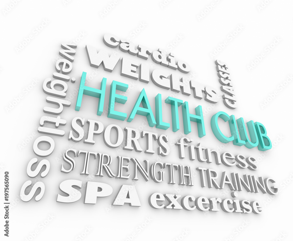 Health Club Exercise Fitness Training Classes Spa 3d Illustration Health Club Exercise Fitness Training Classes Spa 3d Illustration