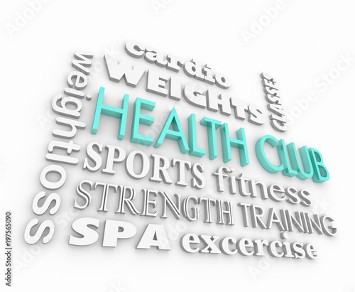 Health Club Exercise Fitness Training Classes Spa 3d Illustration