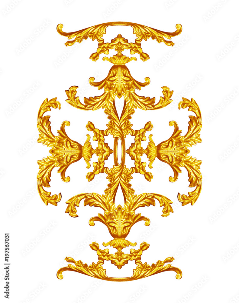 Fototapeta premium Ornament elements, vintage gold floral designs