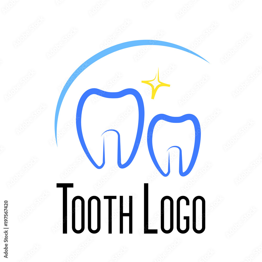tooth logo design for dental or toothpaste product