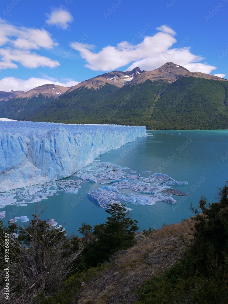 The spectacular Perito Moreno Glacier near El Calafate in Patagonia Argentina
