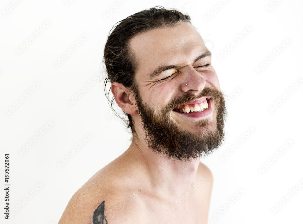 Portrait of tattooed man Portrait of tattooed man