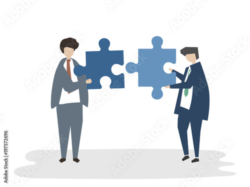 Illustration of a business meeting