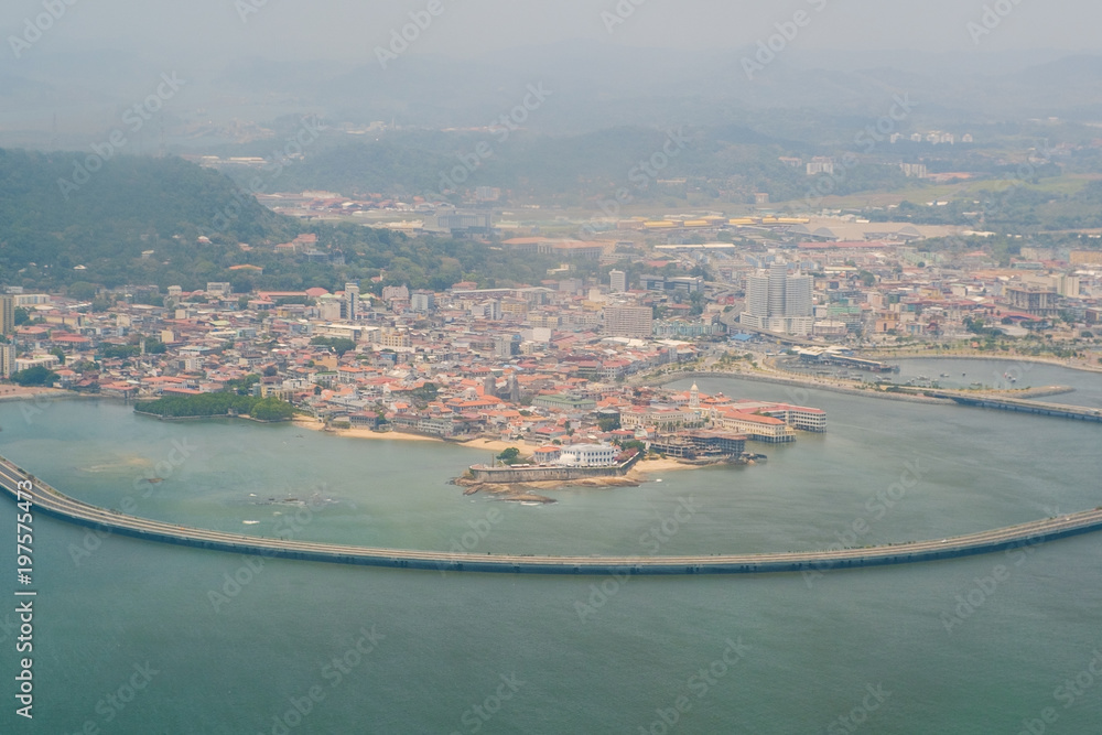Fototapeta premium Casco Viejo, Panama City aerial