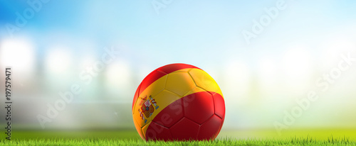 Spain soccer spanish football 3d rendering photo