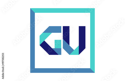 GU Square Ribbon Letter Logo