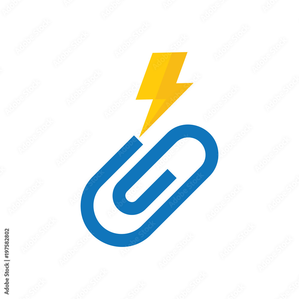 Power Clip Logo Icon Design Power Clip Logo Icon Design