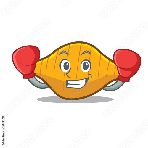 Boxing conchiglie pasta character cartoon