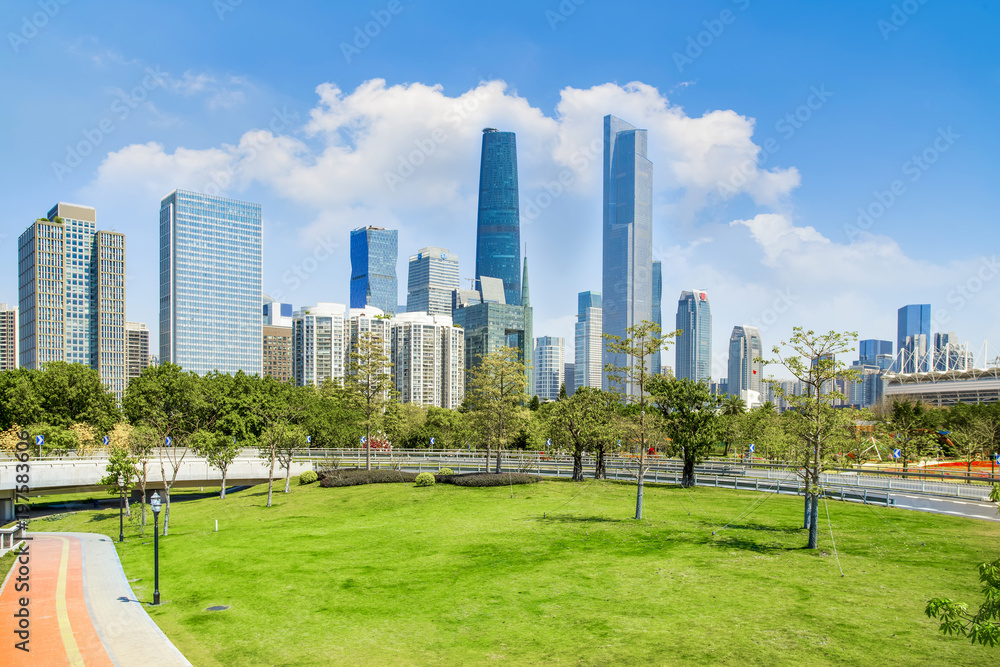 Skyline of urban architectural landscape in Guangzhou Skyline of urban architectural landscape in Guangzhou