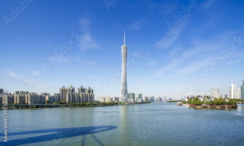 Skyline of urban architectural landscape in Guangzhou