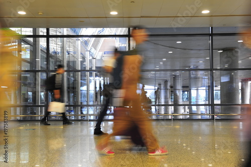 Passengers in Shanghai Pudong International Airport Airport © qiujusong