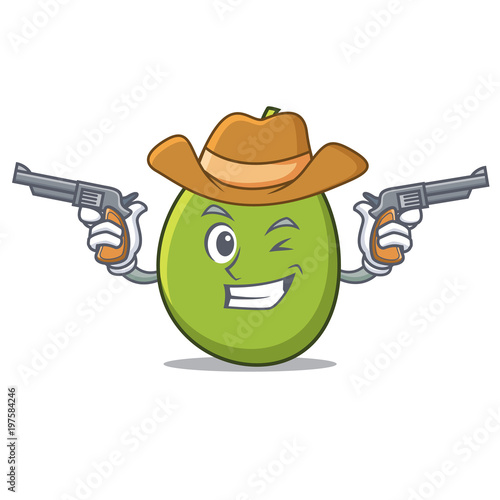 Cowboy olive character cartoon style