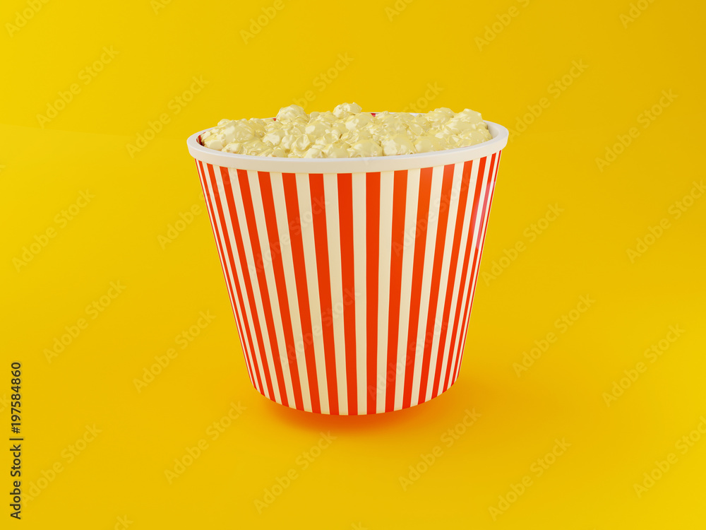 3d Box of popcorn